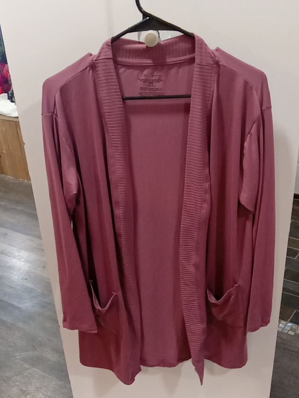 (51) Lightweight Open-Front Cardigan in Dusty Rose